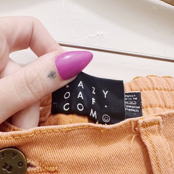 Lazy Oaf Cargo Pants Utility Style Orange - Picture 8 of 12